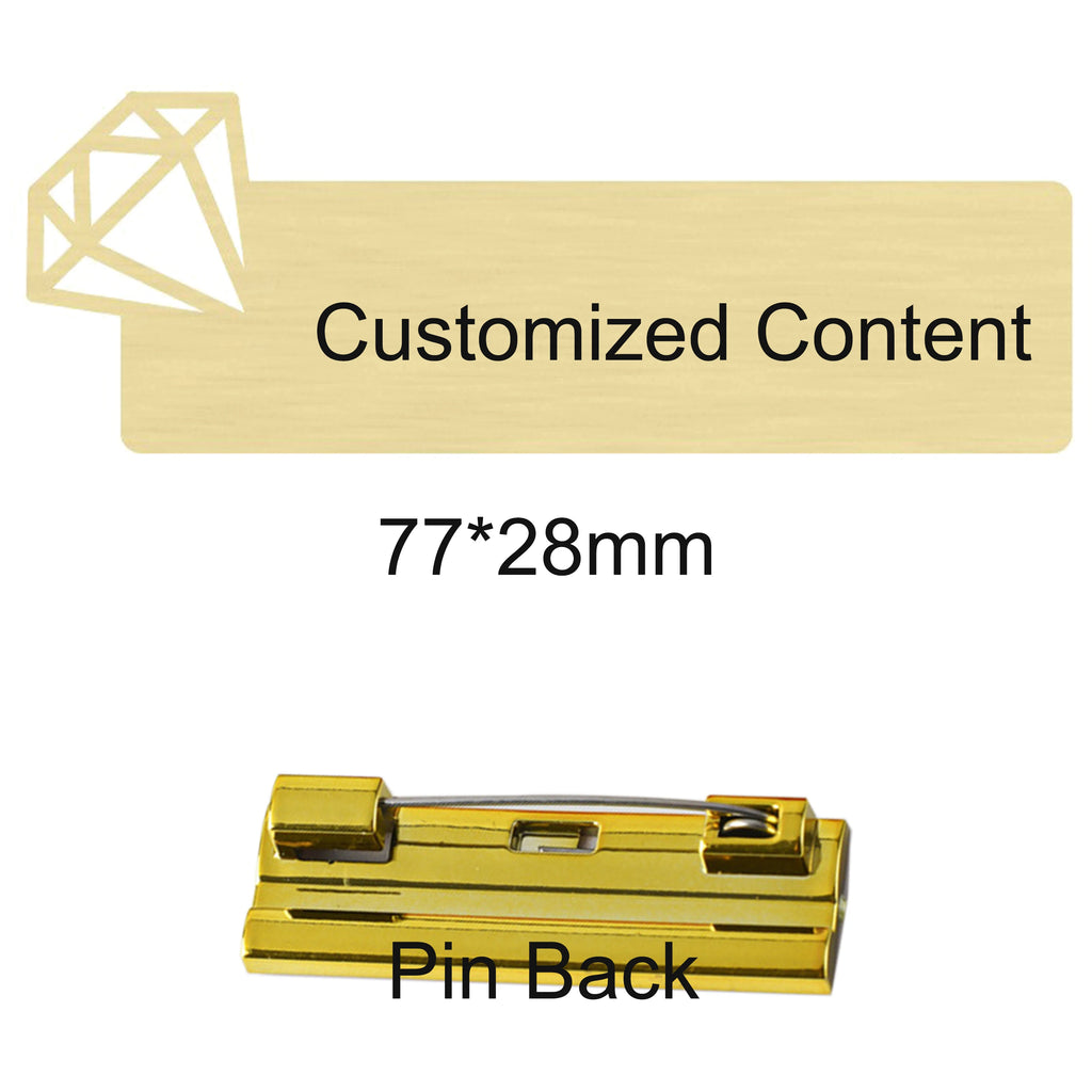 Customized Brooch Pin Personalize Engrave Your Text Logo Business ID Plate Copper Letterbox Mailbox Tag Name Badges