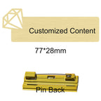 Customized Brooch Pin Personalize Engrave Your Text Logo Business ID Plate Copper Letterbox Mailbox Tag Name Badges