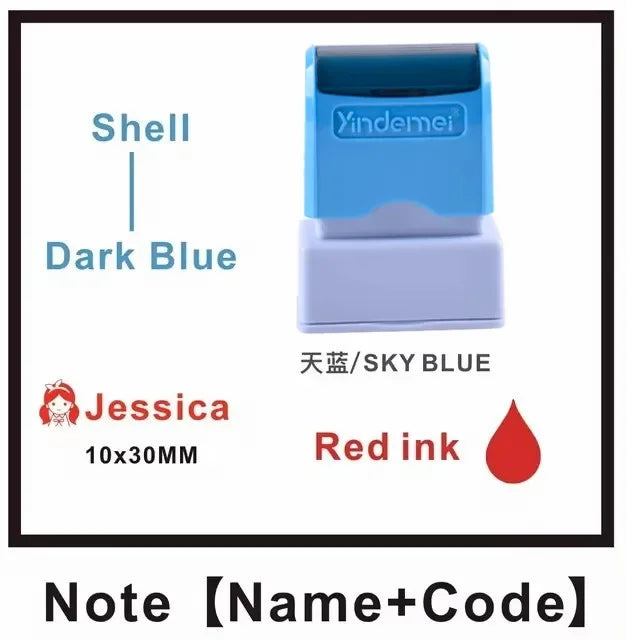 Customized Arabic Hebrew Name Stamp Waterproof Seal Custom Teacher Signature Student Child Cloth Ink Stamp Selfing-inking Stamp