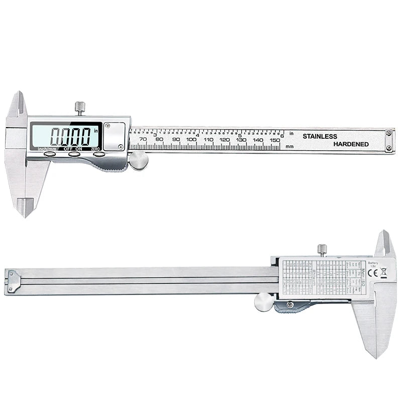 0-150mm Vernier Caliper Stainless Steel LCD Digital Caliper 6 inch Instrument Depth Measuring Tools by