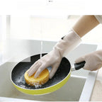Durable Waterproof Housework Latex Cleaning Gloves for Kitchen Laundry Dishwashing, Wear Resistant Rubber