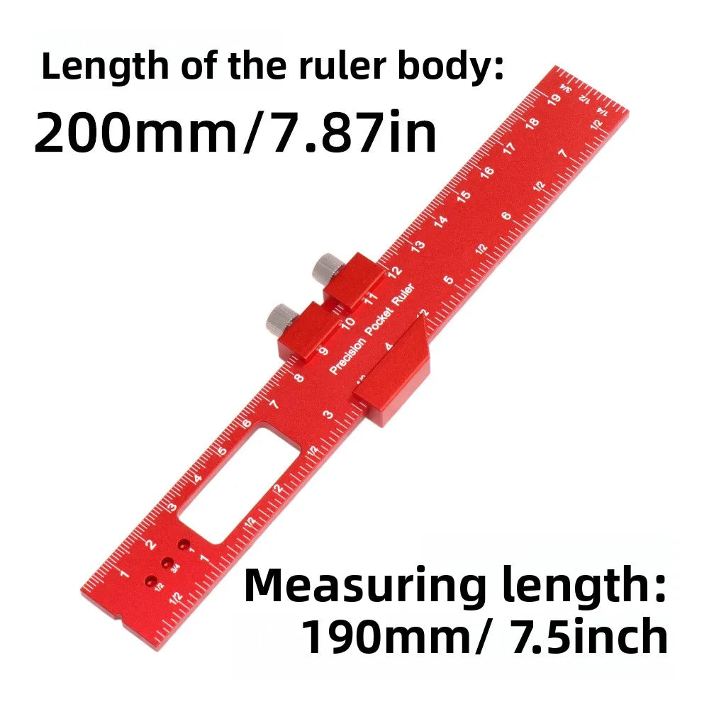 Metal Carpenter Square Angle Measuring Tool Precision T Square With Sliding Stop Imperial Metric Dual Scale Woodworking Marking