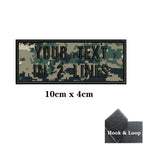 1PC Custom Name Patch Stripes Badge 10X2.5CM,8X5CM,10X4CM, 8X2.5CM,12X2.5CM,15X5CM,20X7CM, Iron On Hook Loop camouflage
