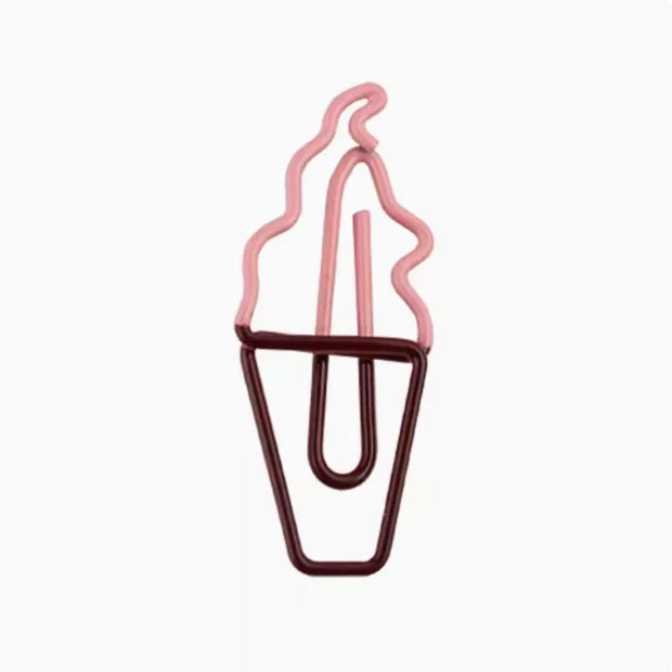 10pcs/lot Pink Series Kawaii Animal Cat Heart Shape Paper Clip Metal Bookmark Decorative Memo Clips Stationery