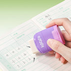 M&G Pencil Sharpener with Eraser Two in One Double Hole Designing Student Pencil Eraser Less Crumbs Clean Replaceable Core