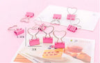 10PCS Binder Clip Heart Shape Metal Binder Clips Photos Tickets Notes Letter Paper Clip Office Study Binder Clips