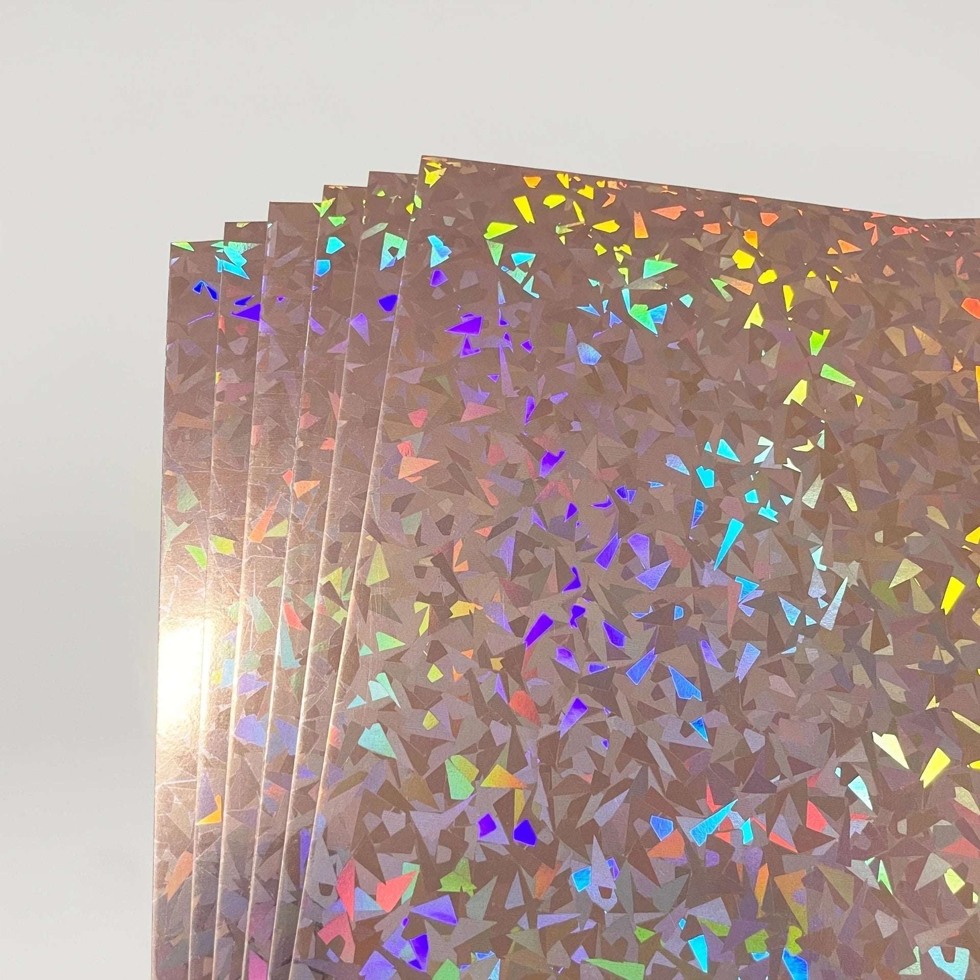 12 Sheets Holographic Cardstock 250gsm/92lb Metallic Paper Shimmering Colored Mirror Paper for DIY Cards and Scrapbooking