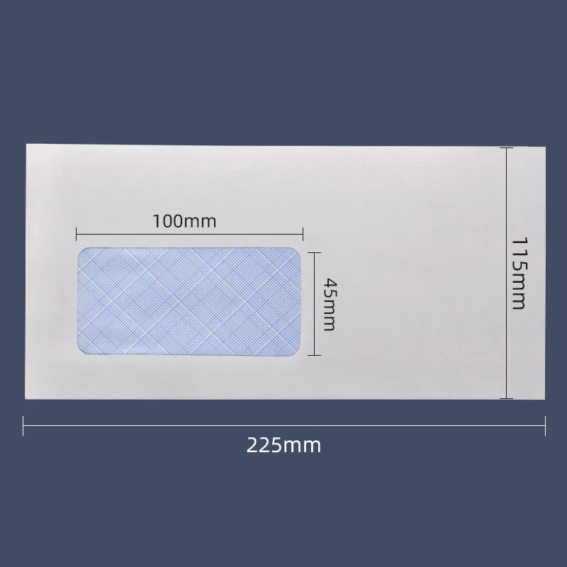 White Self Adhesive Window Envelopes Security Pattern Double Sided Tape Sealing Blank Western Style Business Card Mailing Bags
