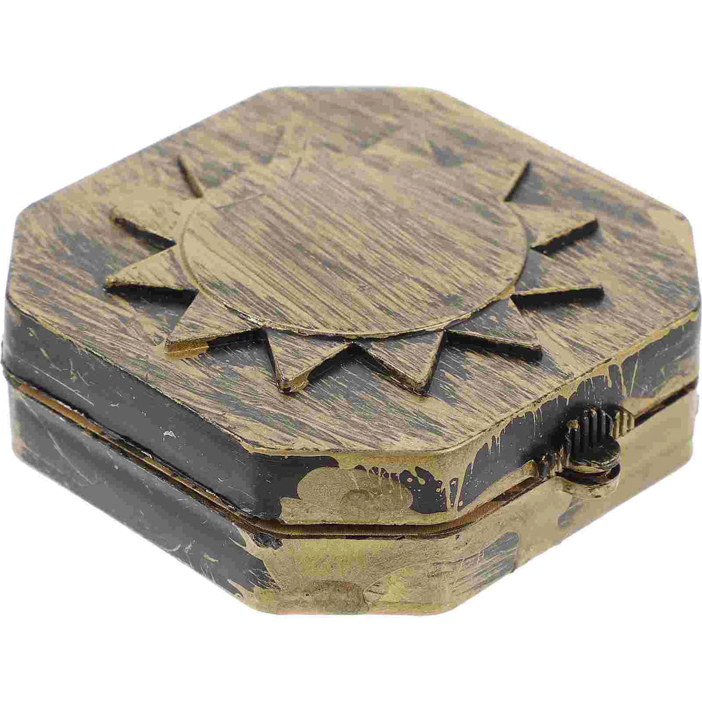 Gold Unique Toy Compass Pirate Gift Decor Navigation Instrument Halloween Christmas Camping Hiking ienteering Tool