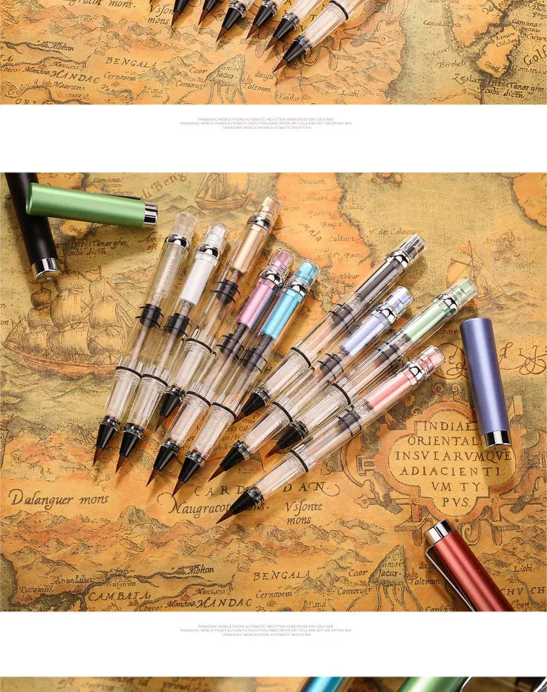 9 Color Piston Brushes Calligraphy Brushes Watercolor Brushes Paint Pen Stationery Art Schoo Supplies for Chinese Painting
