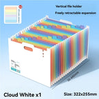 1PC Large Capacity Student Multi Layer Exam Paper Storage Bag, Vertical Scalable Classified Folder
