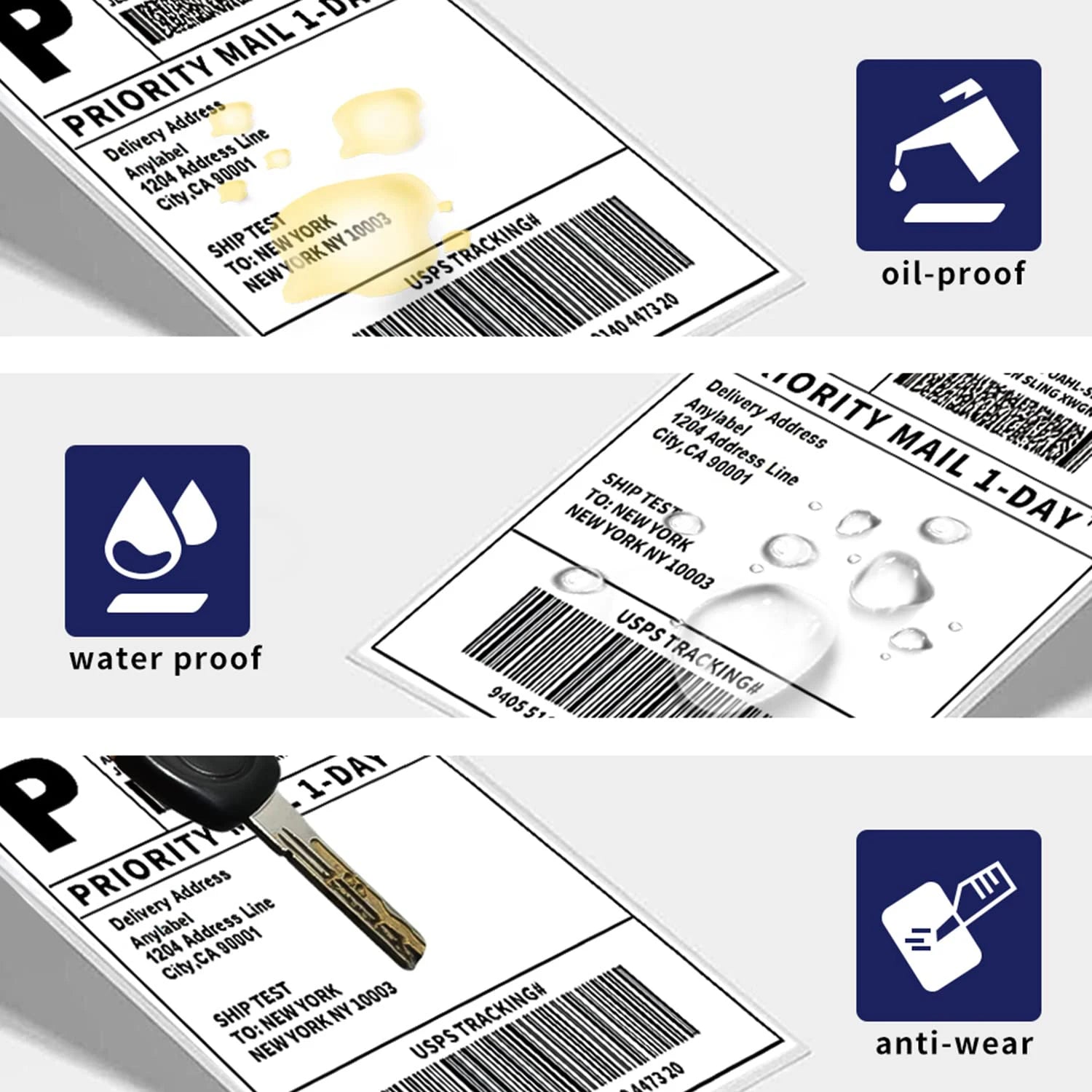 4x6 Inch 100/500 Sheets Thermal Shipping Label Printer Self-Adhesive Thermal Printing Paper DHL UPS Express Barcode Label