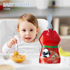 4 Pcs Baby Bag Spoon Set Spoons for Tableware Feeder Silicone Food Pouch Attachment Grade