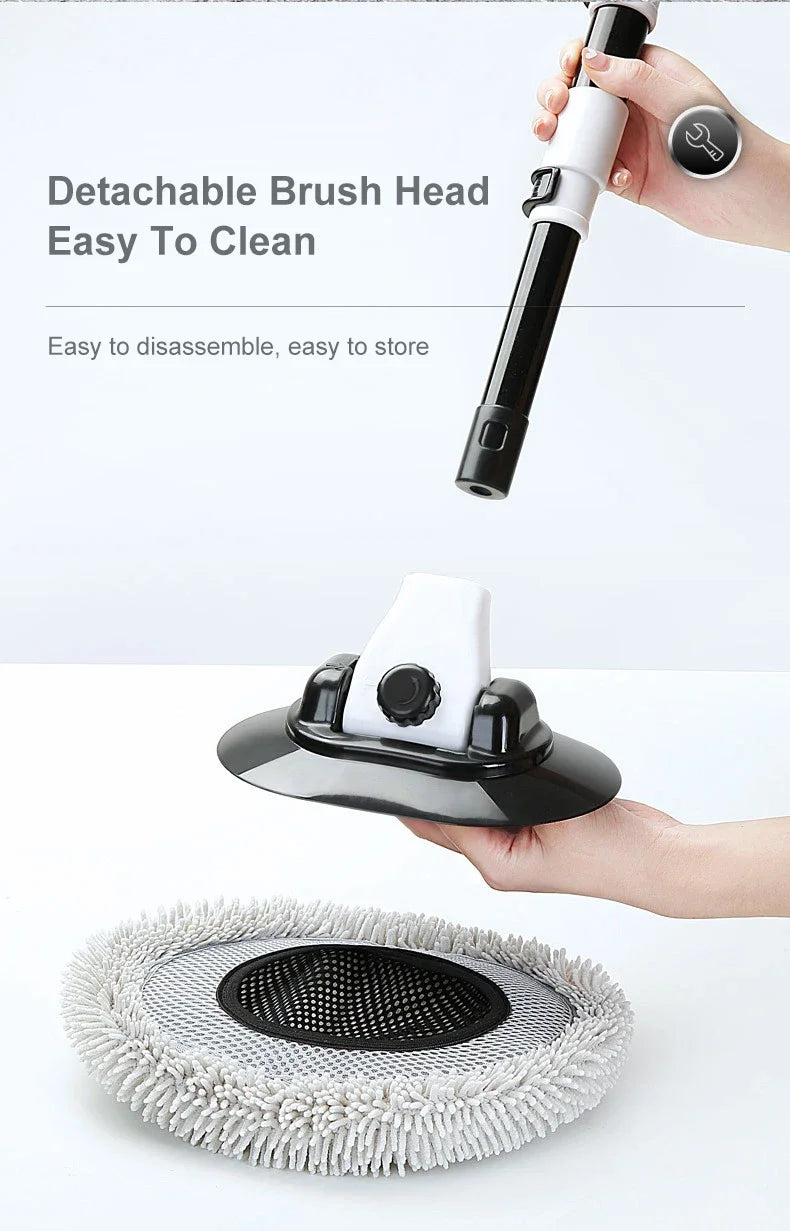 Car Wash Brush Car Cleaning Brush Telescoping Long Handle Mop Soft Hair Chenille Broom Universal Window Wash Auto Accessories