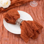 12 PCS Gauze Table Napkins 20x20 Inch Soft Cheesecloth Wrinkled Dinner Napkins for Weddings Party Reception Anniversary