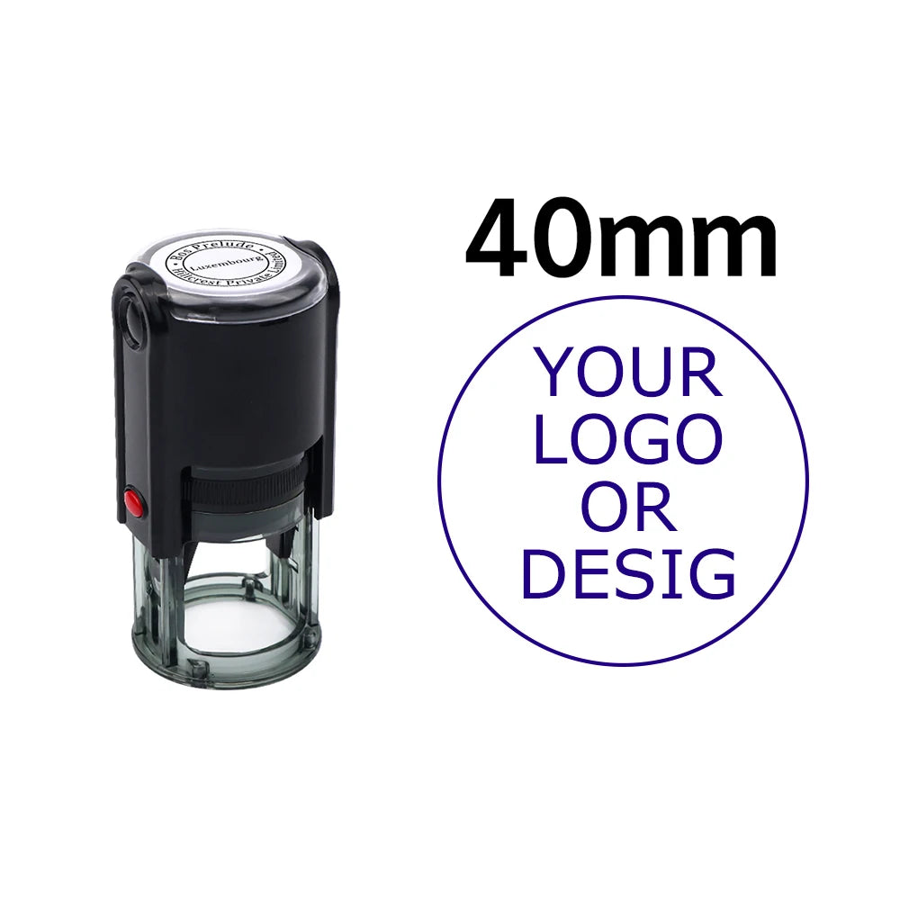 Custom Self-Inking Stamp 25/30/40/50mm Round Logo Design P Personalized Press-type Inking Stamp for Wedding Invitation Envelope