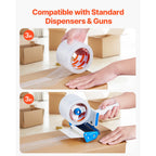 SucceBuy 6/24 Rolls 7.6CM 70M High Viscosity Clear Adhesive Tape Transparent Packaging Tape for Office Wrapping Express Packing