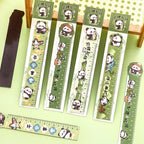 Cute Panda Magnetic Bookmark Ruler Student Creative Flexible Ruler 15cm Cartoon Rabbit Bear Capybara Magnetic Straight Ruler