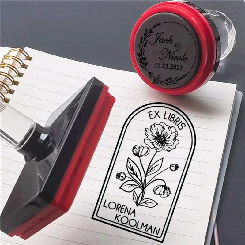 Personalized Logo and Text Self Inking Stamp Custom Your Own Design Company Logo Customized Photosensitive Seal Ink Stamp