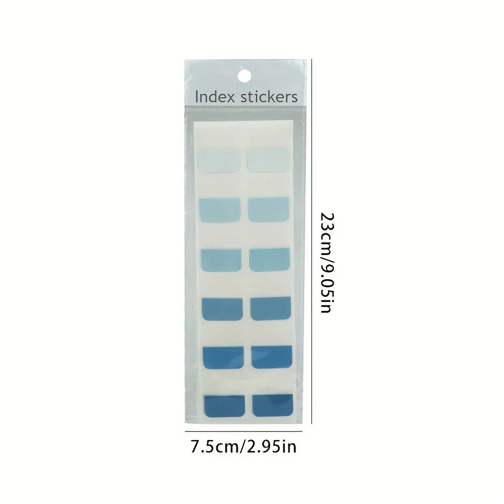 120pcs of Gradient Writable Index Tabs, Versatile Colored Sticky Notes for Organizing Files And Documents, 9.05 X 2.95 Inches