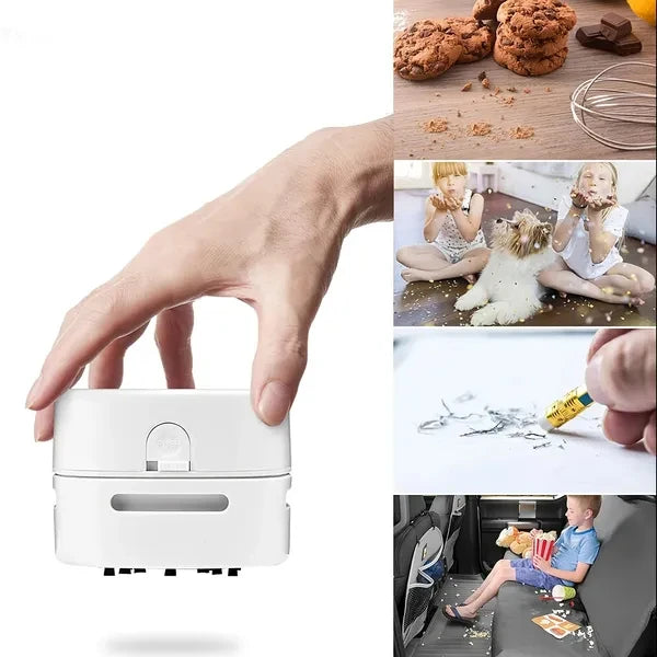 Handheld Mini Desktop Vacuum Desktop Cleaner  Cleaning  Energy Saving 360 Degree Rotation For Keyboard Home Office School
