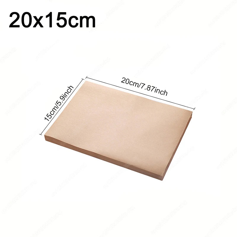 50/100/200PCS Baking Paper Parchment Baking Sheet Oven Air Fryer Grilling Paper Mat Kitchen Rectangle Bread Cake Baking Pads