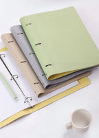 New A4 PU Leather Notebook Binder, Refillable 3/4 Round Ring Binder Cover for A4 Filler Paper, Notebook Personal Planner Binder