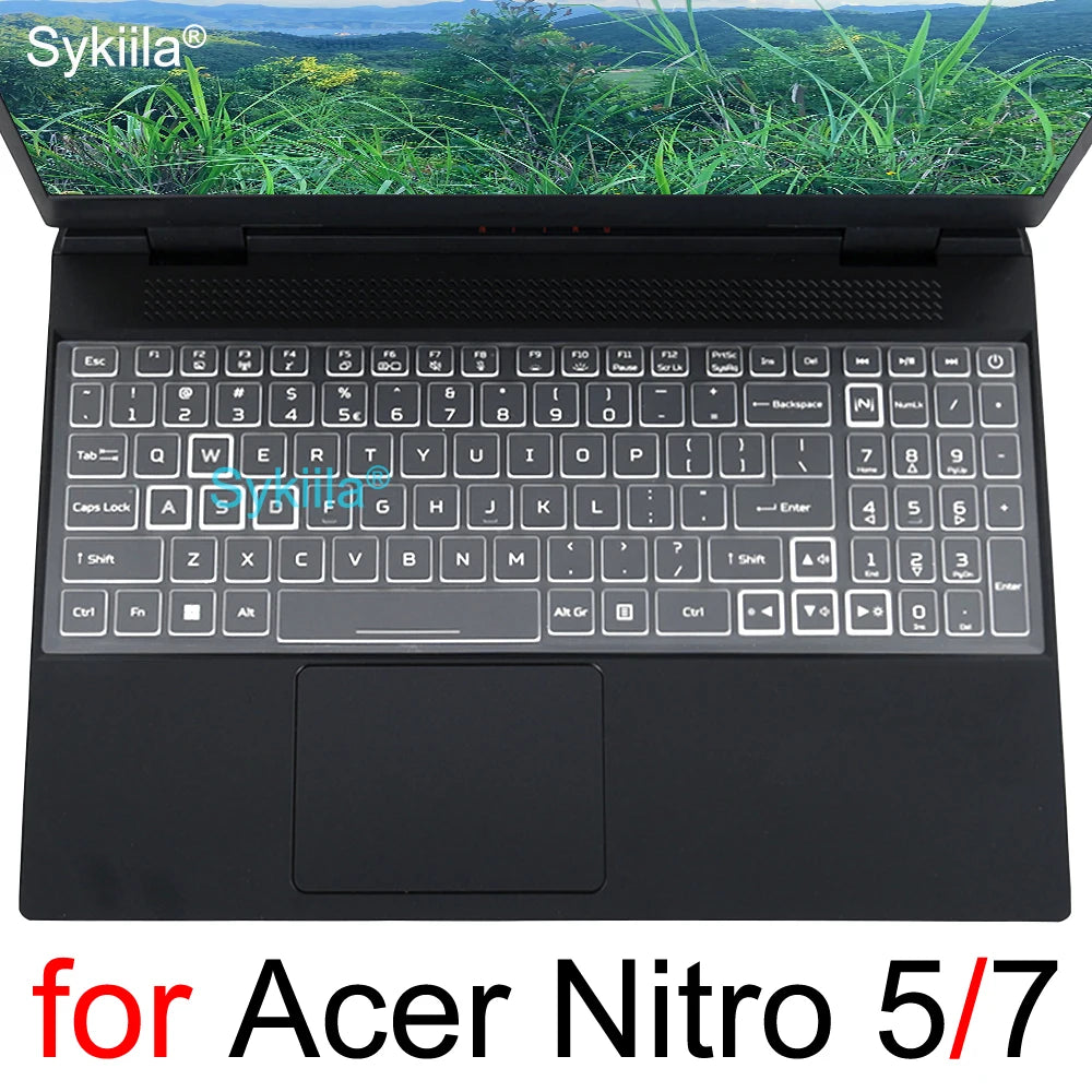 Keyboard Cover for Acer Nitro 16 16S 15 17 5 Spin 7 AN515 AN517 AN715 V AN16 AN14 ANV15 AN18 ANV16 Silicone Protector Skin Case