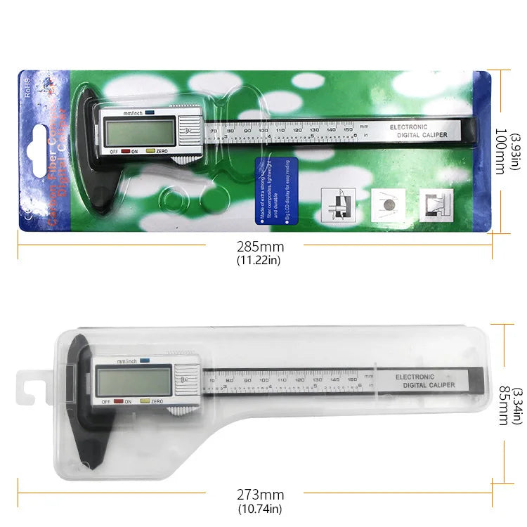 150mm Electronic Digital Caliper Dial Vernier Caliper Gauge Micrometer Measuring Tool Digital Ruler