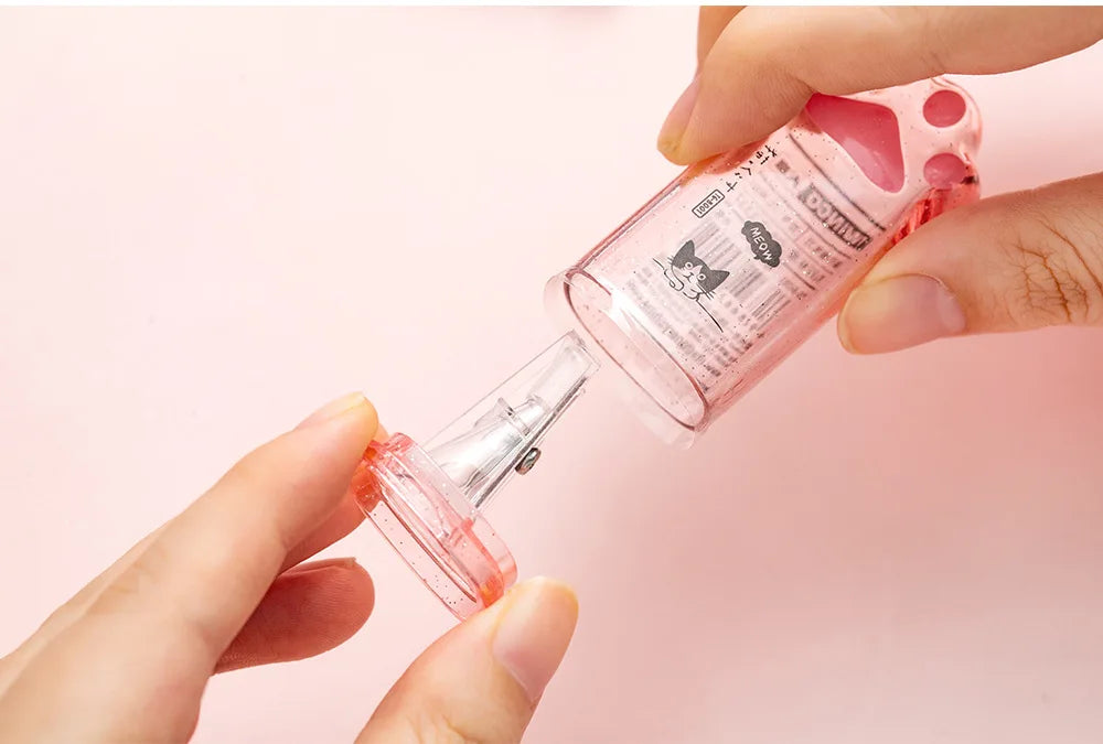 Kawaii Cat Paw Pencil Sharpener Cute Portable Kids School Stationery Gift