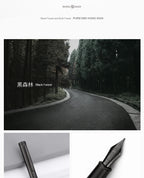 LT Hongdian Titanium Black Forest Pen Calligraphy Student Business Office Women Boxed 1850 Gift Ink Pen