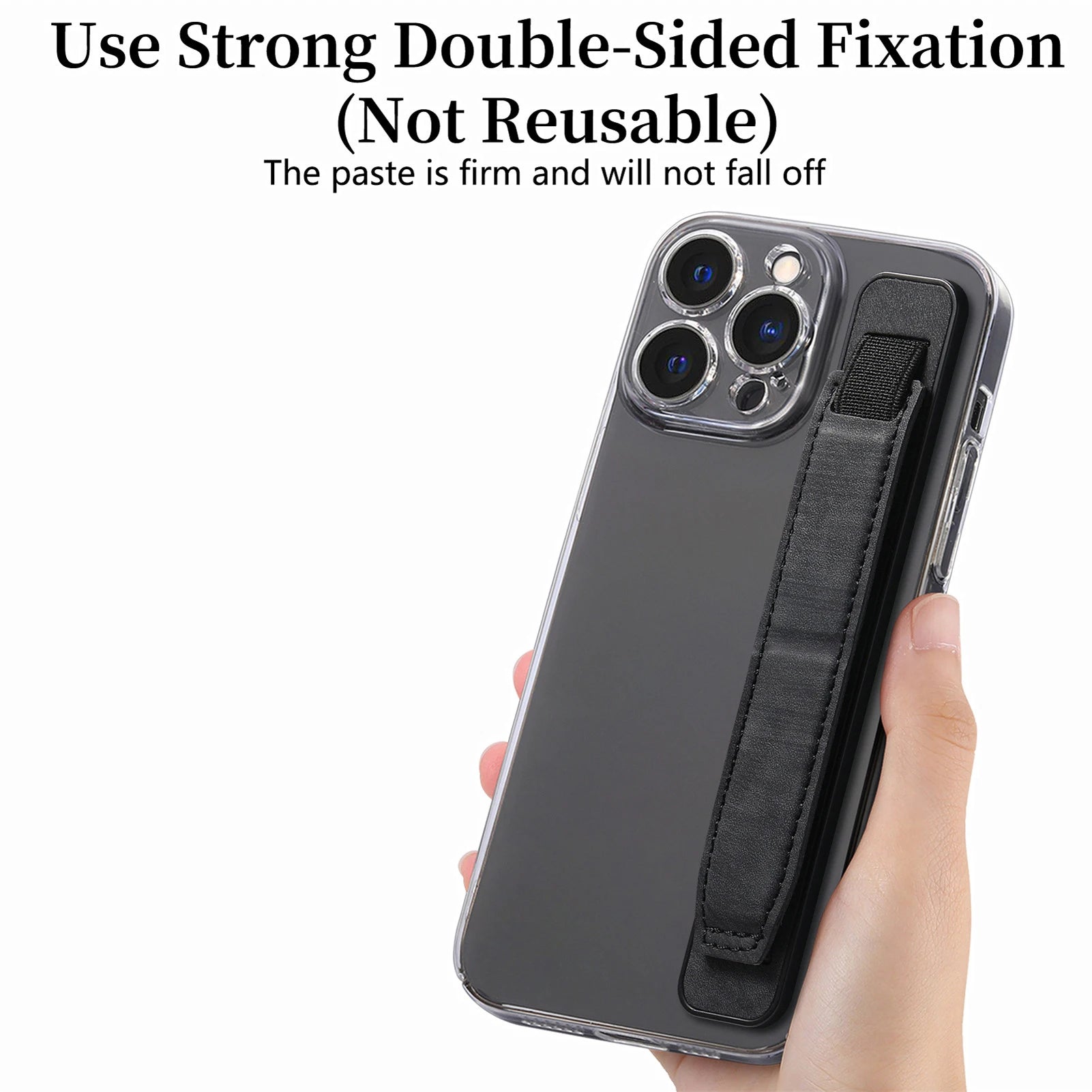 1Pc Adhesive Mobile Phone Push-Pull Bracket Anti Slip and Anti Fall Portable Wrist Strap Multifunctional Desktop Support