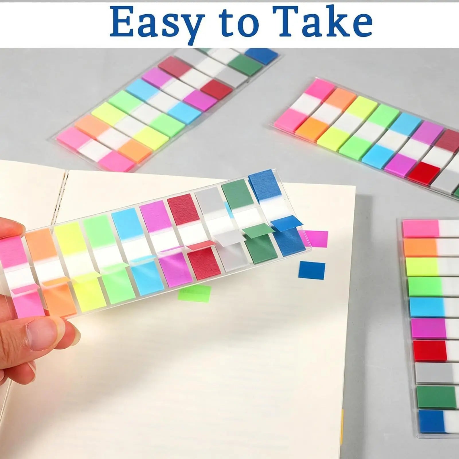 2 Sheet Colored Index Tabs Reading Sticky Page Markers for Students Teachers School Home Office Work Notebook Textbook Journal