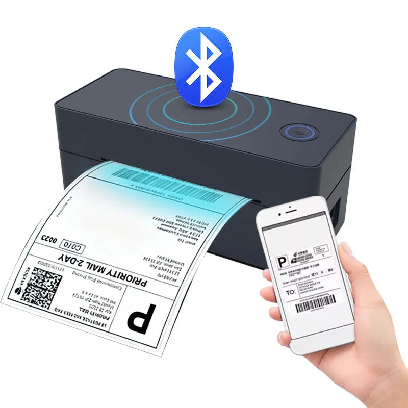 Wireless Bluetooth Thermal Desktop Shipping Label Printer 4x6 Support Android Mac iPhone Windows - Shipping Label Printer