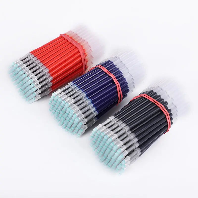 13Pcs Set Ballpen Retractable Gel Pens Black Red Blue Ink 0.5mm Ballpoint Replaceable Refills Office School Supplies Stationery