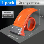Heavy Duty Metal Tape Dispenser, Industrial Packaging Tape Gun, Handheld Tape Cutter for Shipping