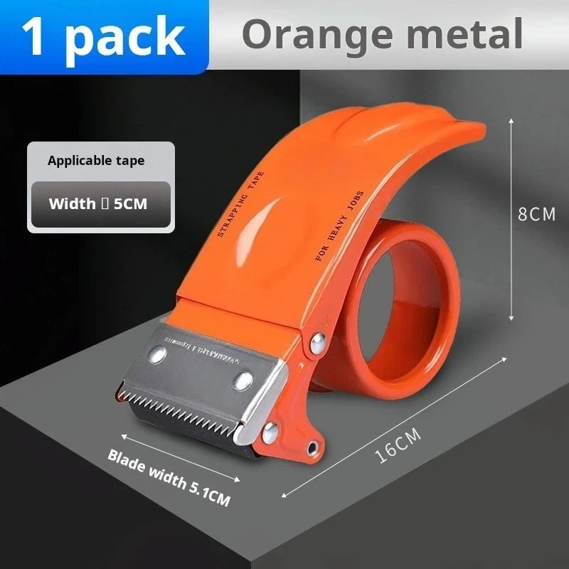 Heavy Duty Metal Tape Dispenser, Industrial Packaging Tape Gun, Handheld Tape Cutter for Shipping
