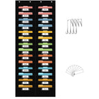 12 Pocket File Storage Chart Wall-Mounted Organizer with Hooks And Labels for  Office Organization Hanging Pocket Folder Rack
