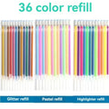 12-100pcs Glitter Pen Refills Set Flash Multicolor Gel Pen Refill Core DIY Art Writing Painting Graffiti Pen Refills Supplies