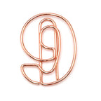 10pcs/Set Metallic Wire-formed 0-9 Number-shaped Paper Clip Bookmarks Paperclips Office Stationery School Supplies