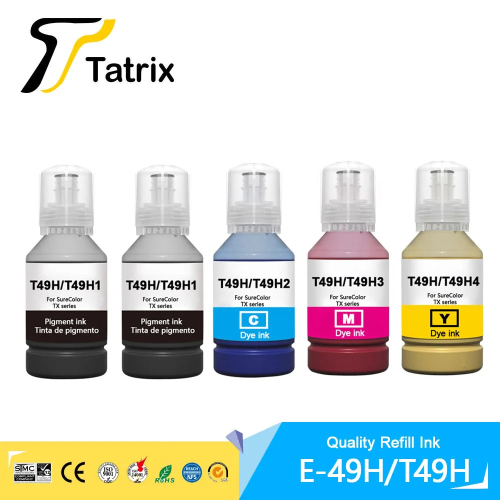 Tatrix T49H T49H1 T49H2 T49H3 T49H4 Premium Color Compatible Refill Pigment / Dye Ink for Epson SC-T3100X SC-T3170X SC-T3170X24