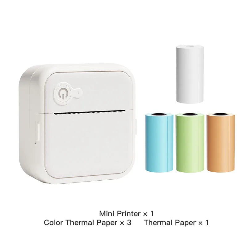 Dolewa D8 Portable Printer Thermal Paper Stickers Paper Mini Printers Labels Maker Printer for Photo Printing for Gift