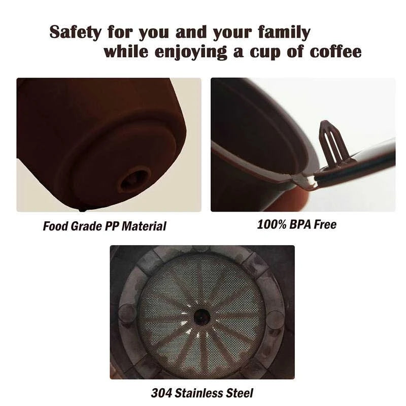 3pcs/Set Refillable Dolce Gusto Coffee Capsule Nescafe Dolce Gusto Reusable Capsule Gusto Capsules Dolce Gusto Refill 200 Times
