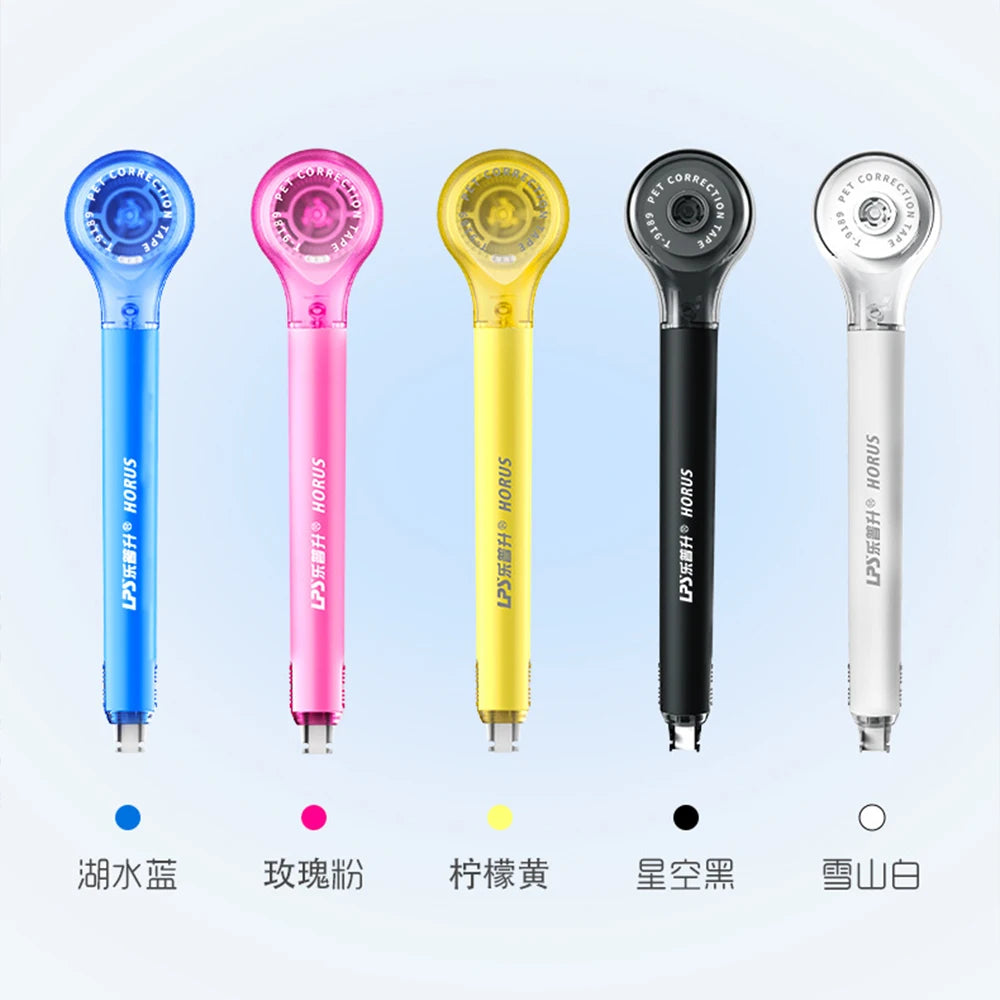 Kawaii Correction Creative Pen Shape Correction Tape Cute Colorful Corrector Tape Error Correction Tools Stationery 5mm*6m