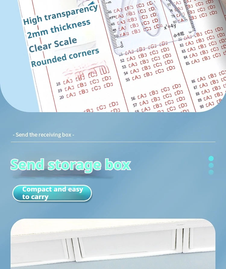 Mathematical Rulers Set Multi-function Geometry Drawing Ruler Transparent Rotatable Scale Ruler for Drafting School Supplies