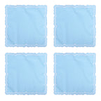 4PCS Cotton Napkins With Wavy Edge Embroidery Suitable for Dinner Wedding Hotel Christmas
