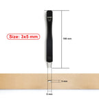 OWDEN Oblong Leather Punch Set for Belt Hole Puncher Oval Hole Strap Watch Band Flat Heavy Duty Leather Craft Hollow Punch