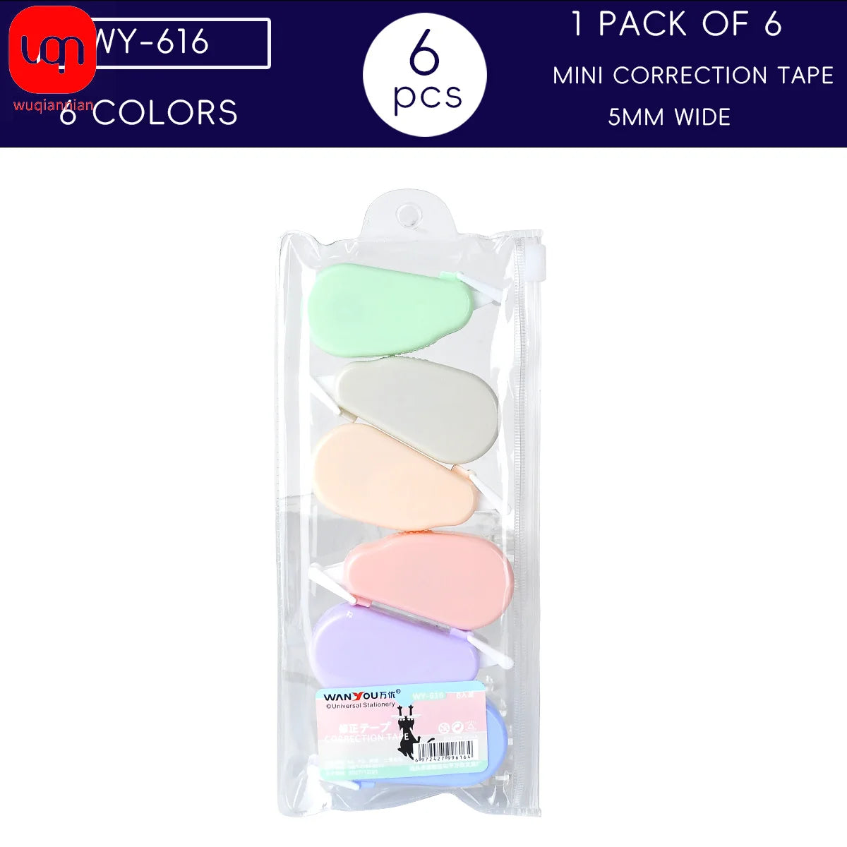 WQN-6pcs/Set Simple Portable Calibration With White Calibration Tools School Accessories Office And School Supplies Stationery