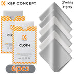 K&F CONCEPT 6*7inch Premium Microfiber Cleaning Cloths Lens Cleaning Cloth for Camera Lenses, Eyeglasses, Phone Screens, Cameras