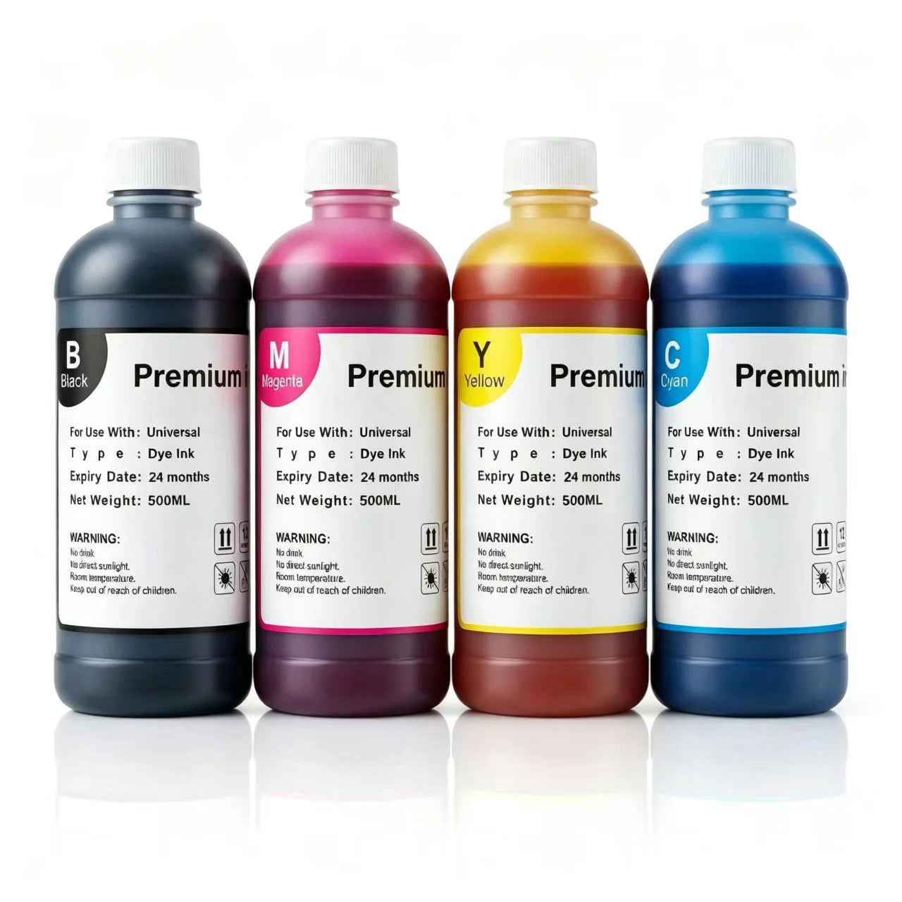 500ML Premium Universal Refill Dye Based Ink Large Capacity Use For Epson Canon HP Brother Lexmark Samsung Dell Inkjet Printer
